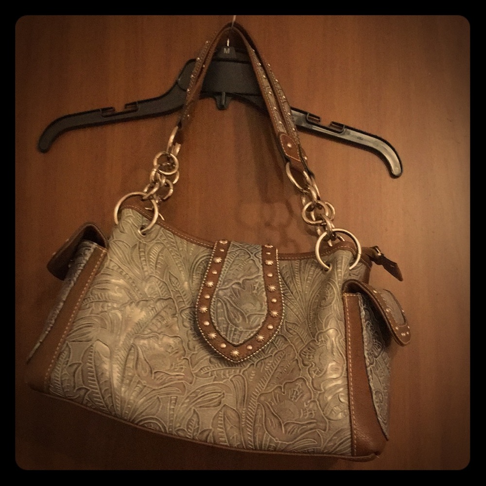 Blazin Roxx Leather Tooled Purse
